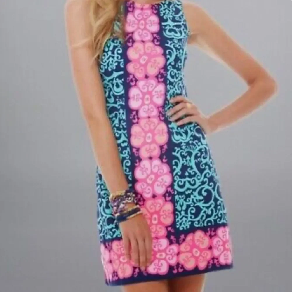 Lilly Pulitzer, Pink/Blue/Turquoise Slip Dress, Size Zero, NWOT. - Picture 8 of 8